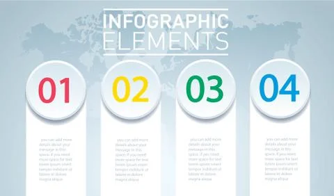 Circle infographic. Vector template with 4 options. Stock Illustration