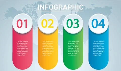 Circle infographic. Vector template with 4 options. Can be used for web Stock Illustration