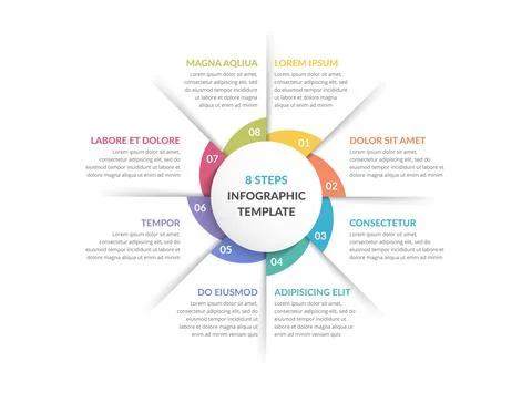 Circle Infographics - Eight Elements Stock Illustration