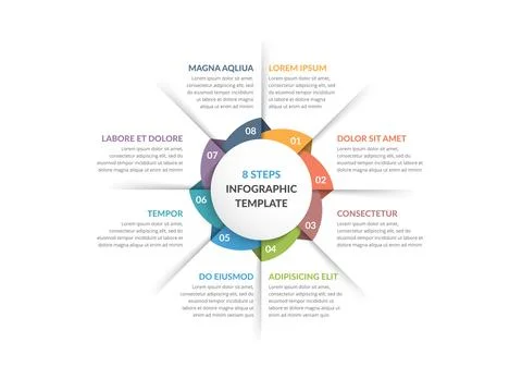 Circle Infographics - Eight Elements Stock Illustration