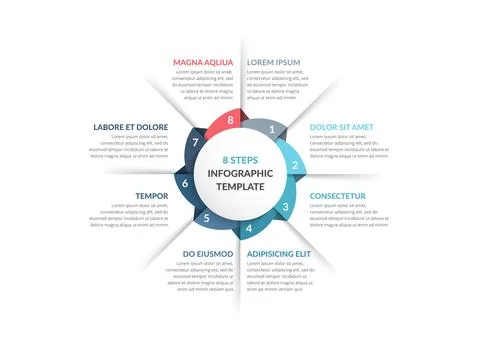 Circle Infographics - Eight Elements イラスト素材