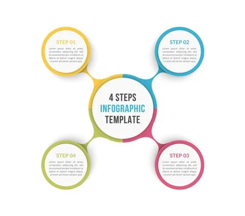 Circle Infographics - Four Elements Stock Illustration