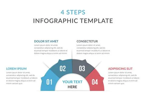 Circle Infographics - Four Elements Illustrazione stock