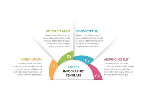 Circle Infographics - Four Elements Stock Illustration