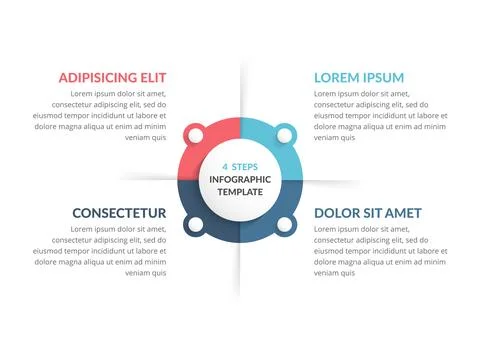 Circle Infographics - Four Elements Stock Illustration