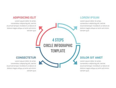 Circle Infographics - Four Elements Stock Illustration