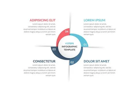 Circle Infographics - Four Elements Stock Illustration