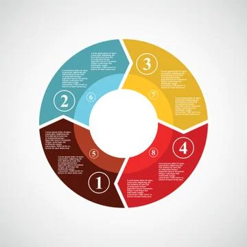 Circle infographics. Stock Illustration