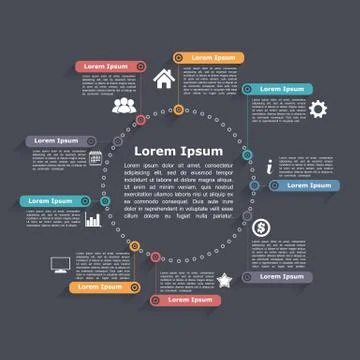 Circle Infographics 스톡 일러스트
