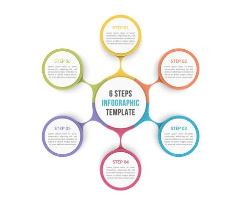 Circle Infographics - Six Elements Stock Illustration