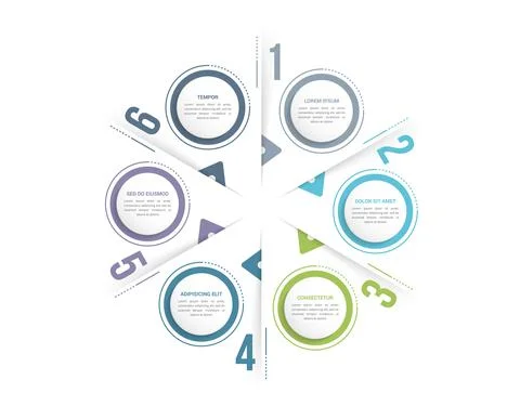 Circle Infographics - Six Elements Stockillustratie