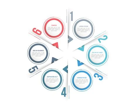 Circle Infographics - Six Elements Stockillustratie