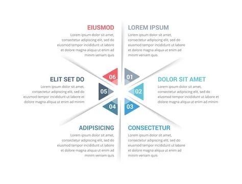 Circle Infographics - Six Elements Stockillustratie