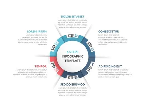 Circle Infographics - Six Elements Stock Illustration