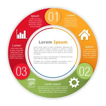 Circle Infographics Template Stock-Illustration
