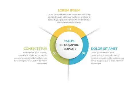 Circle Infographics - Three Elements イラスト素材