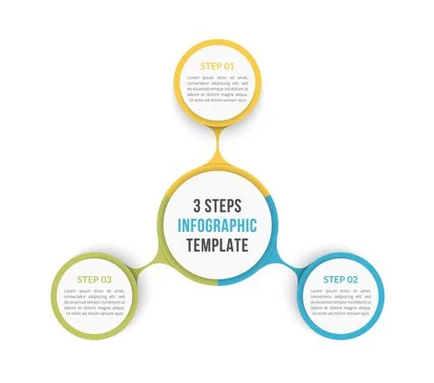Circle Infographics - Three Elements Stock Illustration