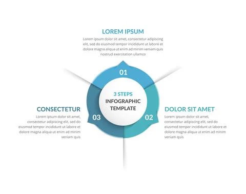 Circle Infographics - Three Elements Stock Illustration