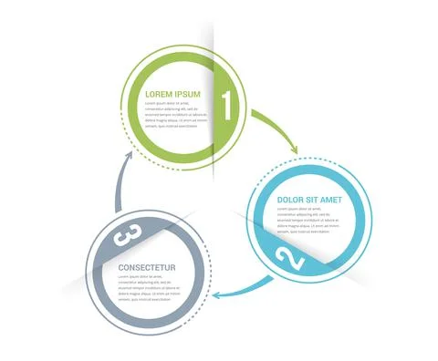 Circle Infographics - Three Elements Stock Illustration