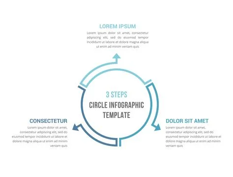 Circle Infographics - Three Elements Illustrazione stock