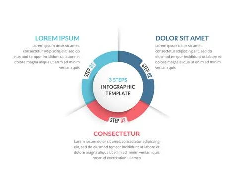 Circle Infographics - Three Elements Stock Illustration