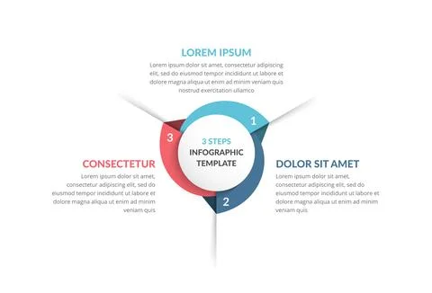Circle Infographics - Three Elements Stock Illustration