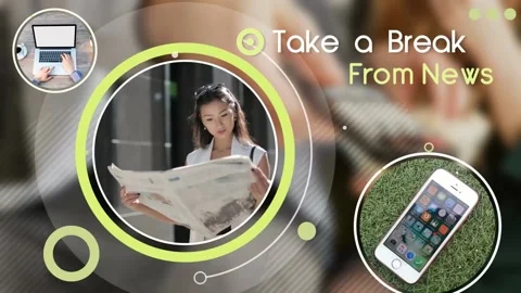 Circle Informative Slideshow After Effects stock