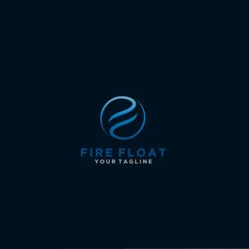 Circle Initial F Logo Design Stock Illustration