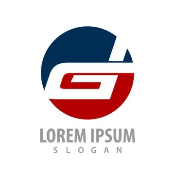 Circle initial letter GD logo concept design. Symbol graphic template element Stock Illustration