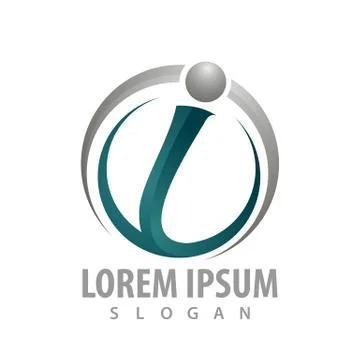 Circle initial letter i logo concept design. Symbol graphic template element  Stock Illustration