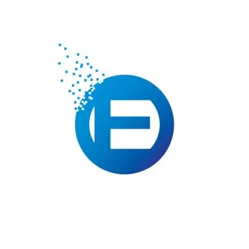 Circle initial letter uppercase logo design template Ilustración de archivo