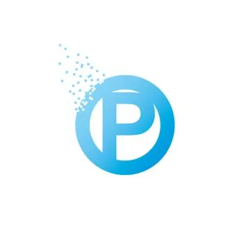 Circle initial letter uppercase logo design template Illustrazione stock