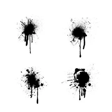 Circle ink blots Stock Illustration