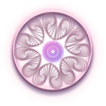 A circle inside love shape design. Stock Illustration