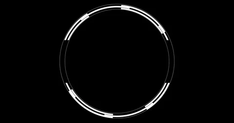 Circle Interface HUD Digital Elements Stock Footage 342100105