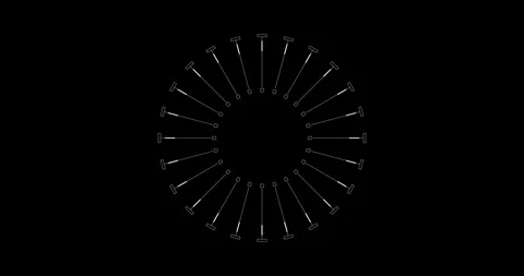 Circle Interface HUD Digital Elements Stock Footage 342100162