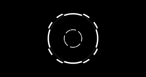 Circle Interface HUD Digital Elements Stock Footage 342100274