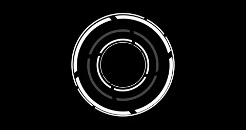 Circle Interface HUD Digital Elements Stock Footage 342100326