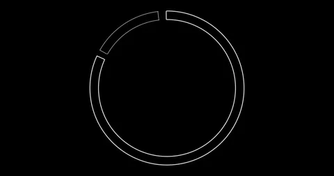Circle Interface HUD Digital Elements Stock Footage 342100402