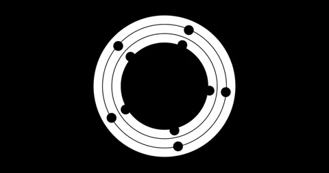 Circle Interface HUD Digital Elements Stock Footage 342100434