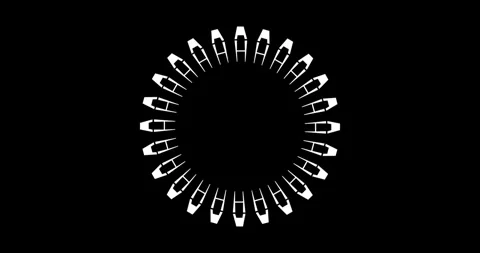 Circle Interface HUD Digital Elements 库存影片 342100529