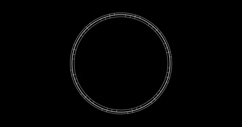 Circle Interface HUD Digital Elements Stock Footage 342100546