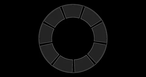 Circle Interface HUD Digital Elements Stock Footage 342100609