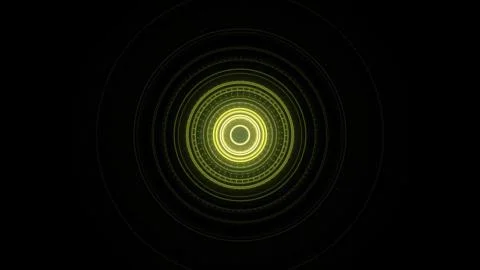 Circle interfaces with different glowing colors. Abstract microwave halo pattern Illustrazione stock