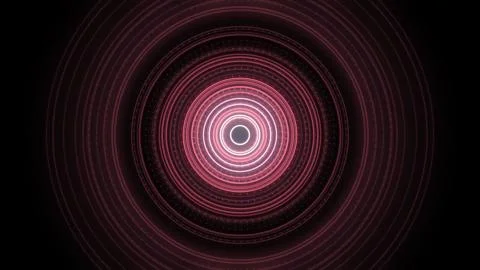 Circle interfaces with different glowing colors. Abstract microwave halo pattern Stockillustratie