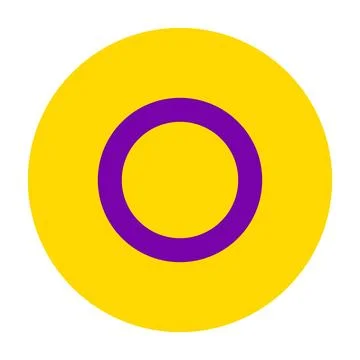 Circle Intersex flag pride vector illustration. 스톡 일러스트