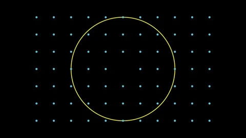 Circle Inversion Grid Warp Stock Footage 308386251