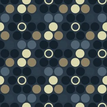 Circle irregular geometric seamless pattern Stock Illustration