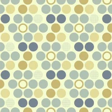 Circle irregular geometric seamless pattern Stockillustratie