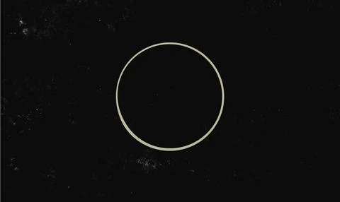 Circle isolated on dark background. Magic vector decorative element Illustrazione stock
